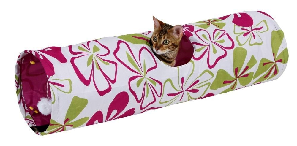 Туннель для кота Flower, 90 х 25 см, цветной, Kerbl