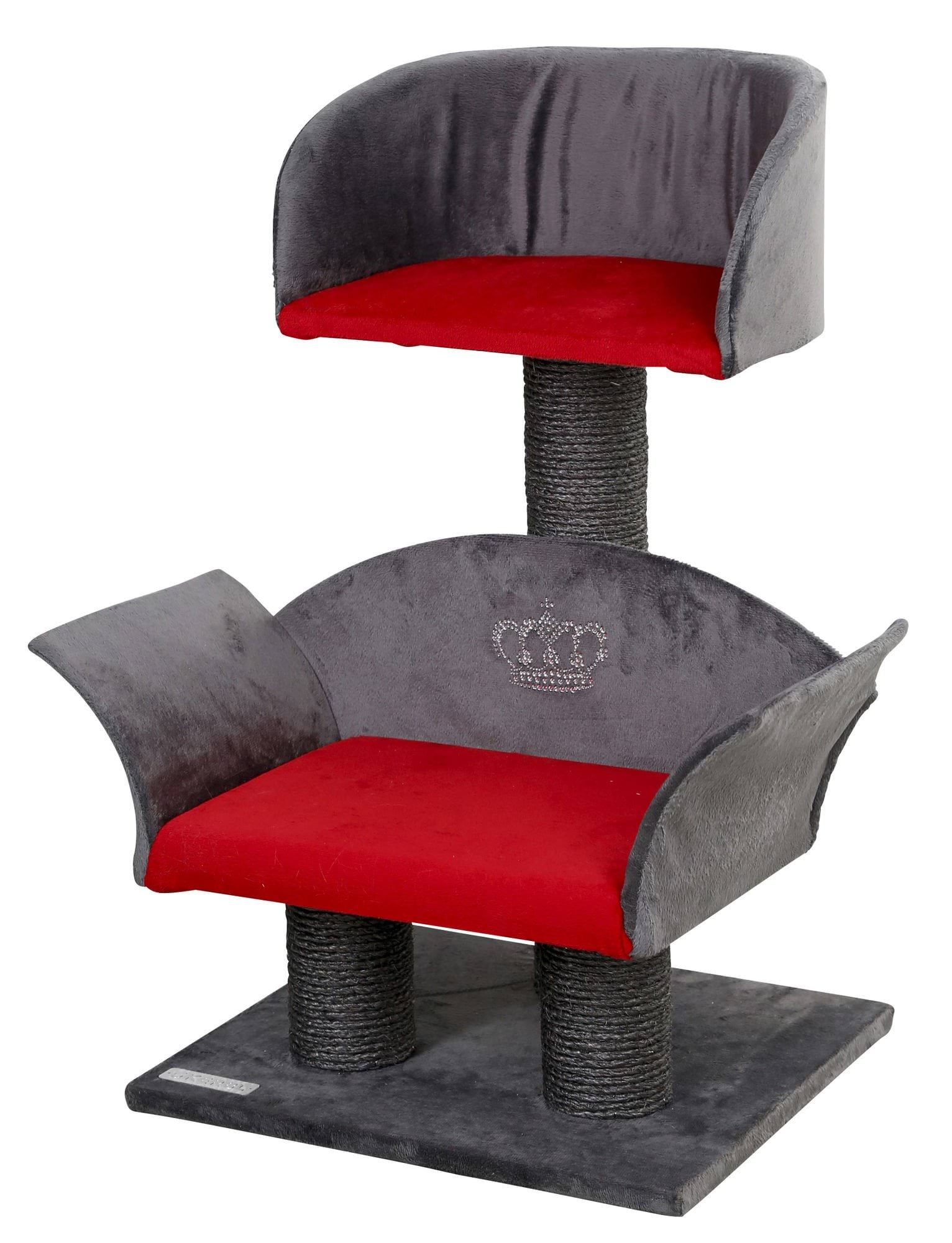 Когтеточка для кота Lounge Deluxe, 40 х 37 х 70 см, серо-красная, Kerbl