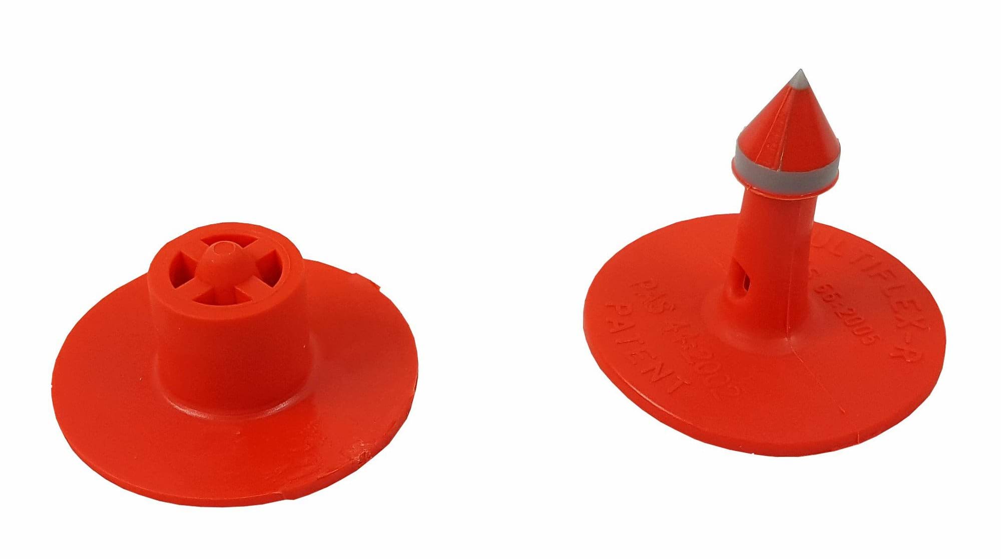 Бирка ушная пустая Multiflex R, красная, пара, Caisley, Caisley