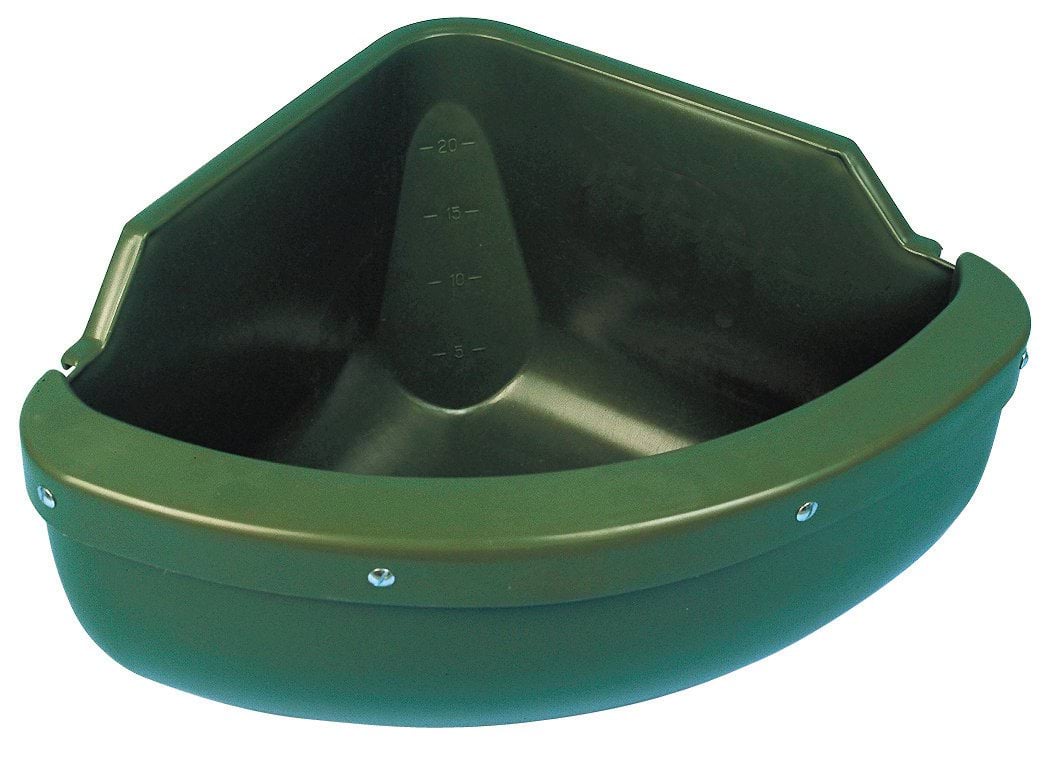 Кормушка угловая с защитной кромкой, 31 л, 60 х 30 х 45 см, оливковая, Kerbl