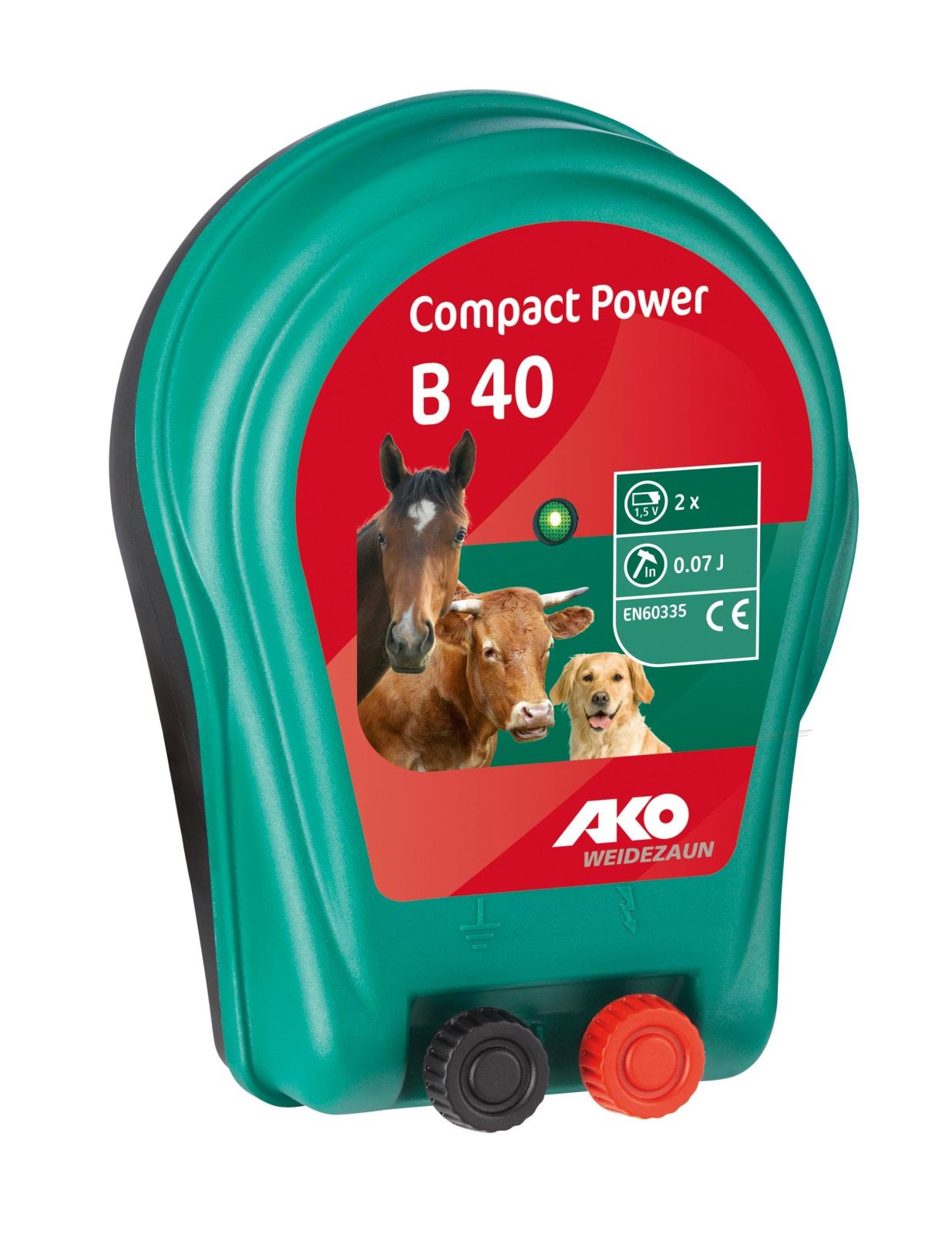 Электризатор батарейный Compact Power B 40, для лошадей, КРС и мелких животных, 0.07 J, AKO