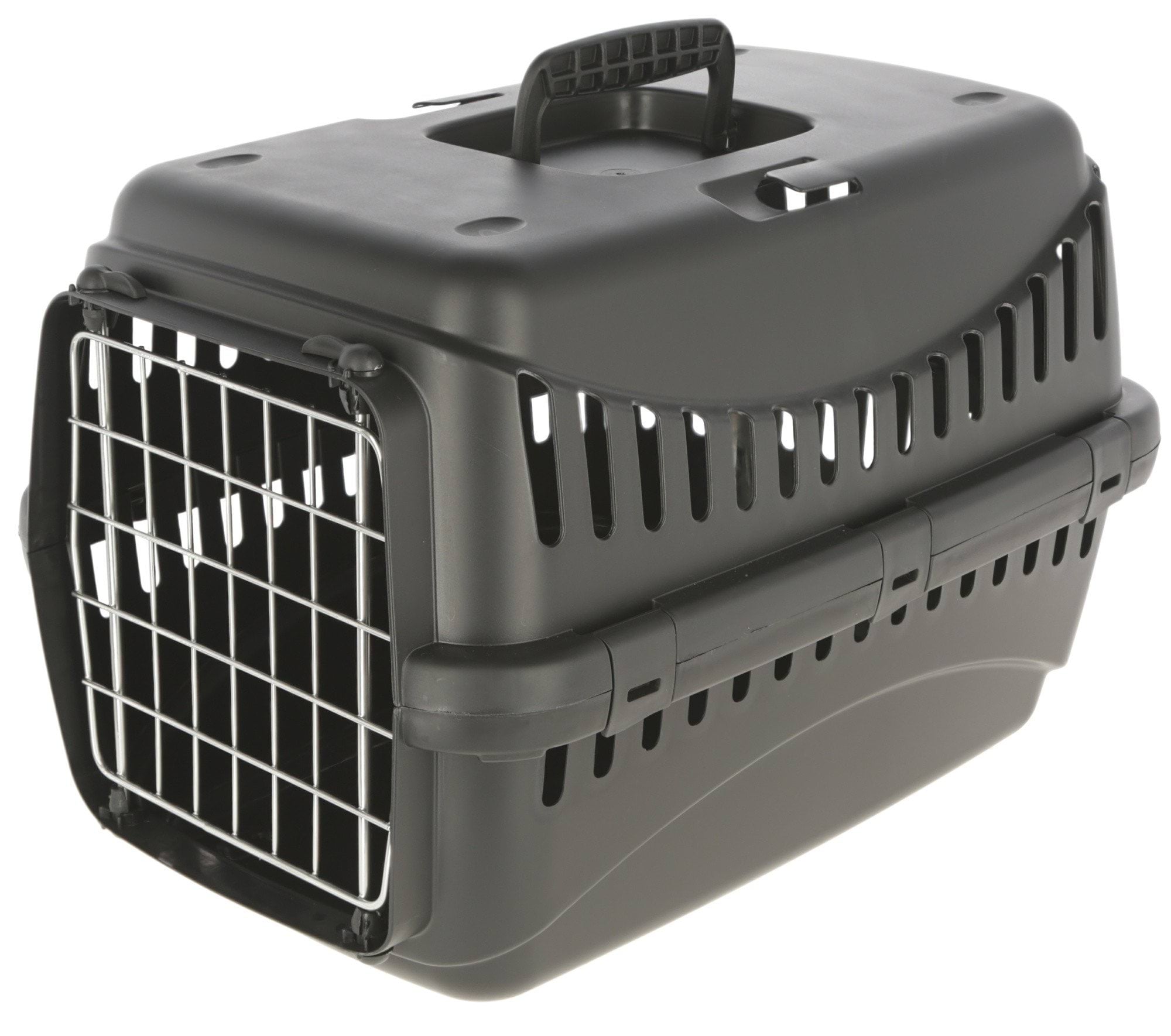 Переноска для котов до 6 кг Expedion Eco, черная, 45 х 30 х 30 см, Kerbl