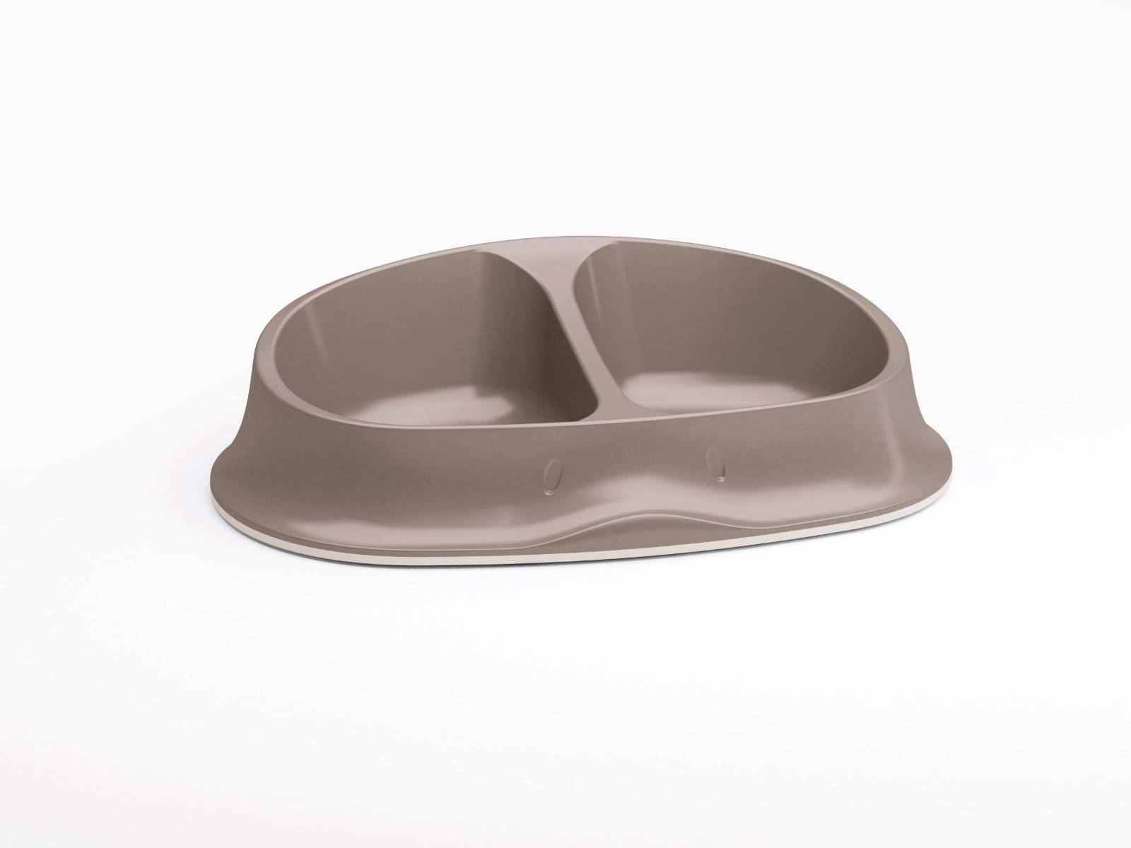 Миска пластмассовая Chic, двойная, 2 х 250 мл, бежевая, Stefanplast