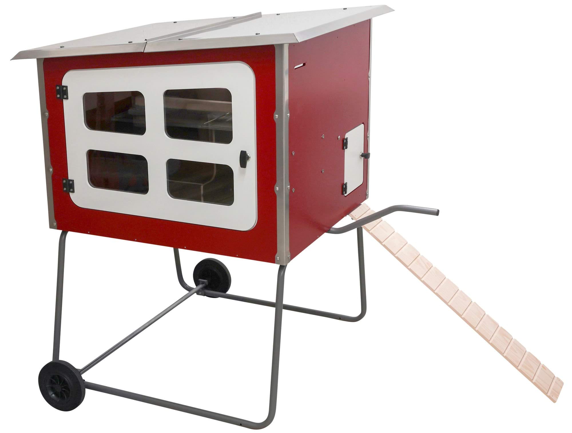 Мобильный курятник Mobile Coop, 111 x 116 x 141 см, деревянный, красный, Kerbl