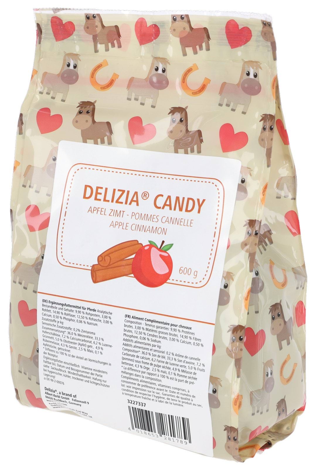 Конфеты для лошади Delizia Candy, яблоко/корица, 600 г