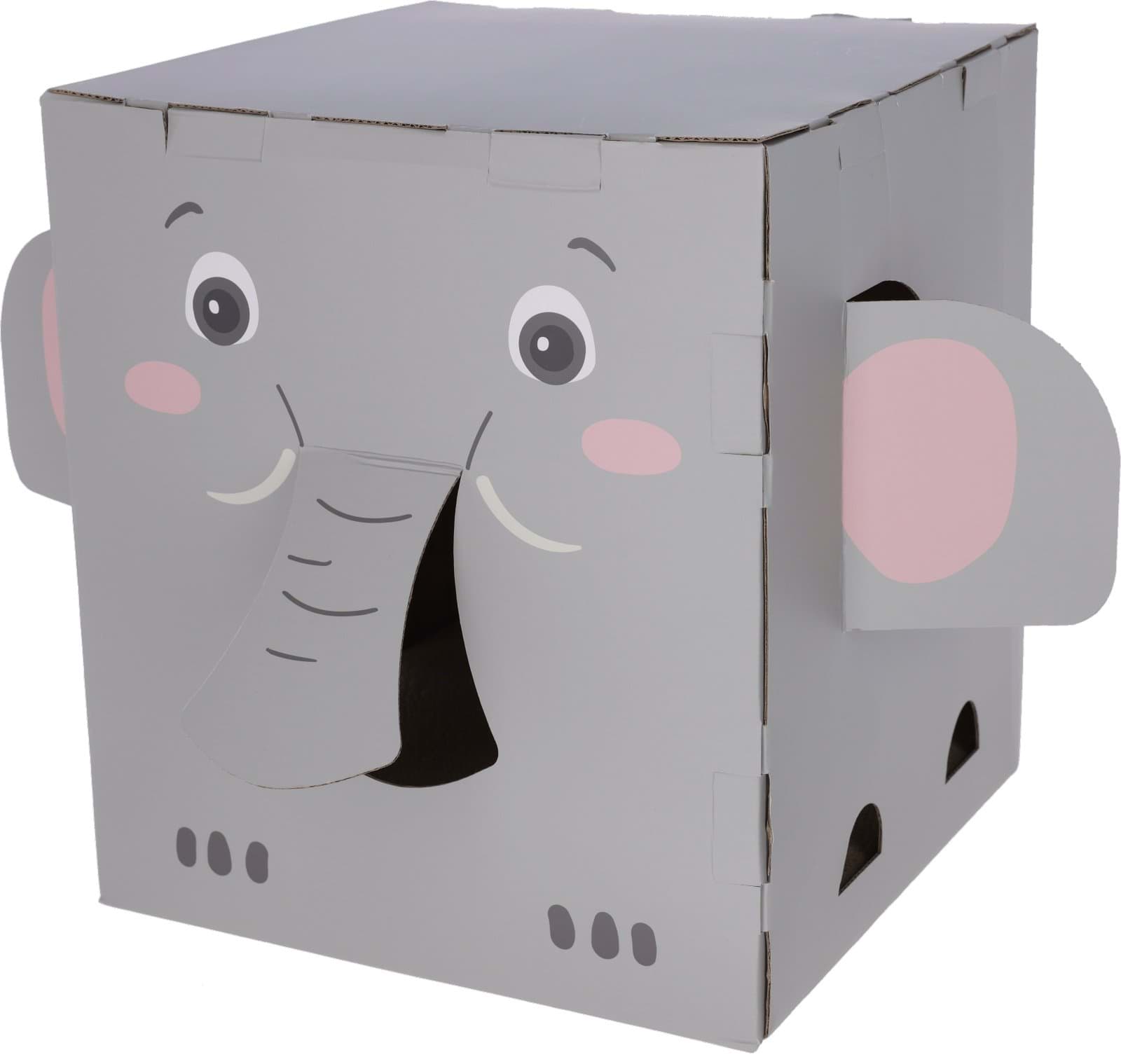 Домик для кота с когтеточкой Elefant, серый, 35 х 35 х 39 см, Kerbl