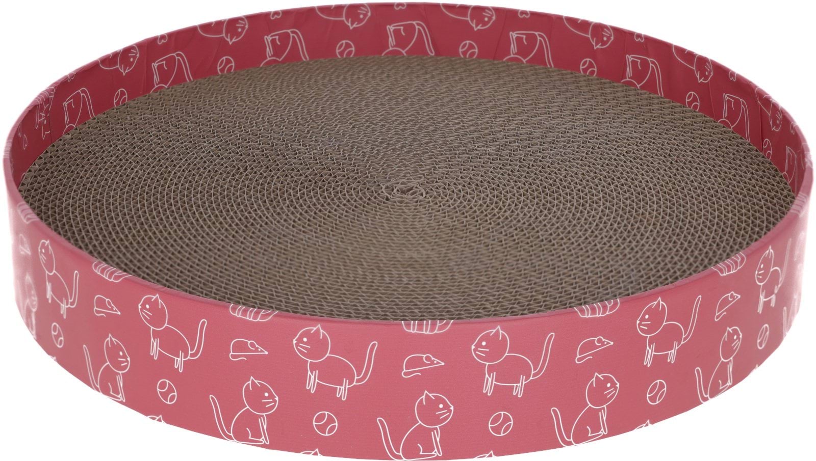Когтеточка для кота Circle, картоновая, 34 х 5,5 см, розовая, Kerbl