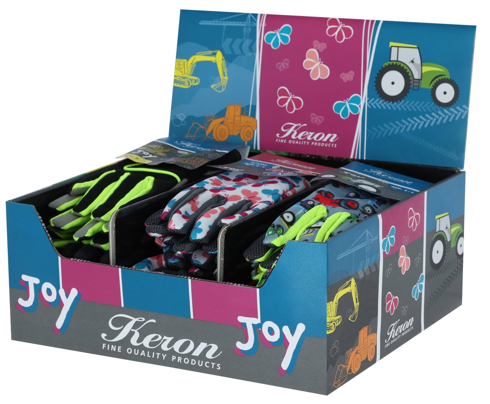 Перчатки детские Joy, разные размеры, дисплей-коробка, 36 пар, Kerbl