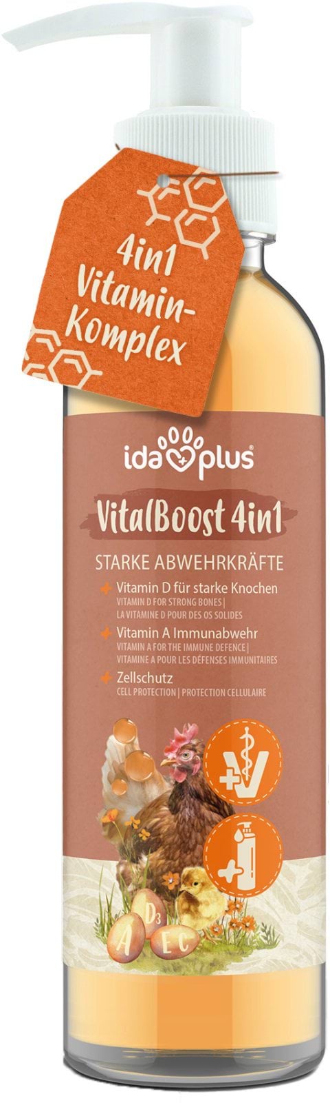 Витаминный концентрат для птиц VitalBoost, 4 в1, 200 мл, IdaPlus