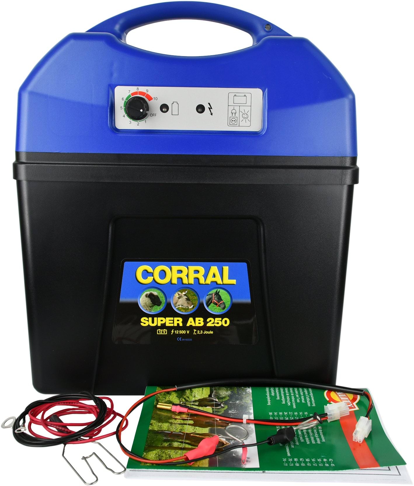 Электропастух аккумуляторный Corral AB 250, для лошадей, КРС и овец, 2,3 J