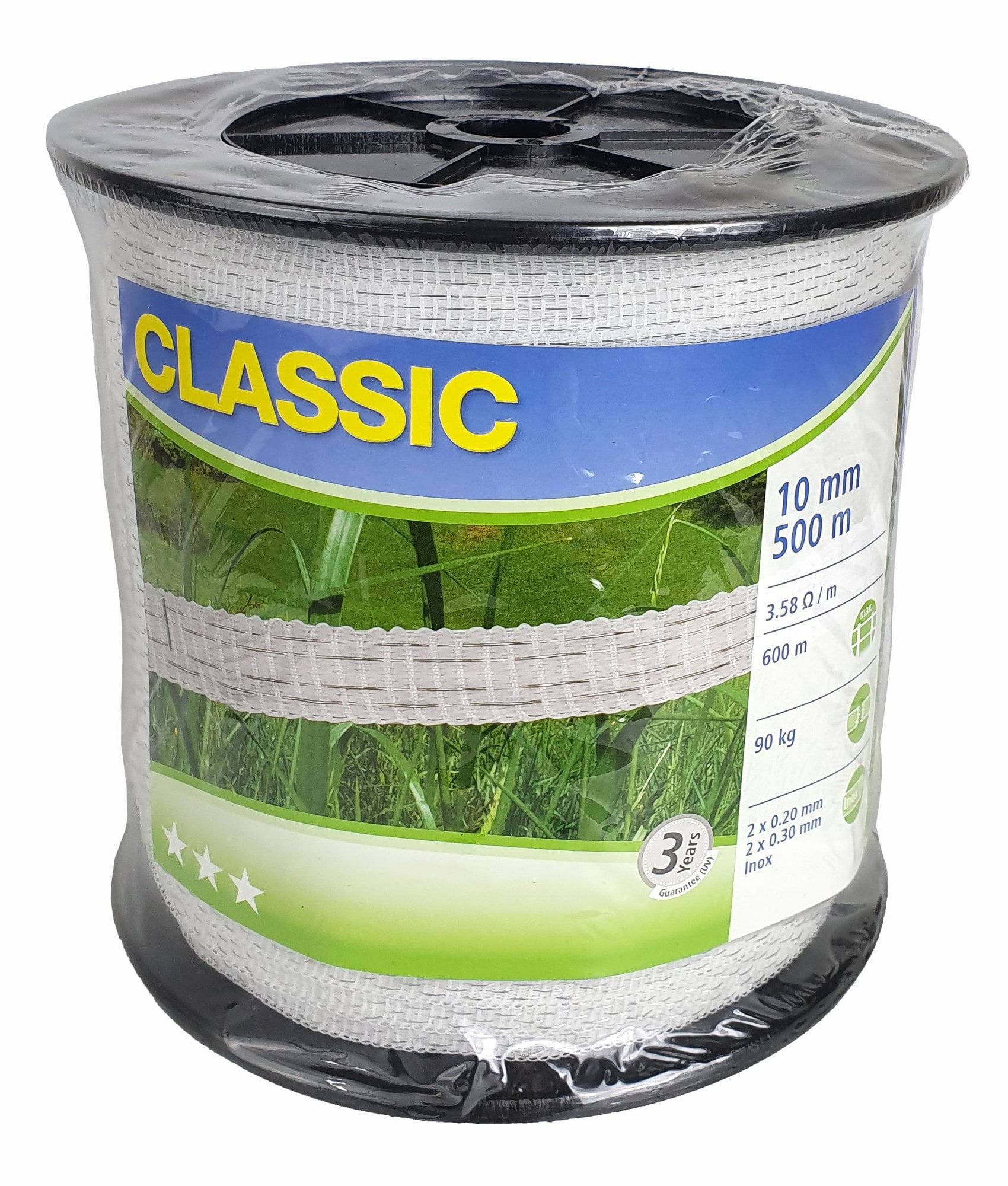 Лента для электроограждений CLASSIC, 500 м х 10 мм, белая, Kerbl