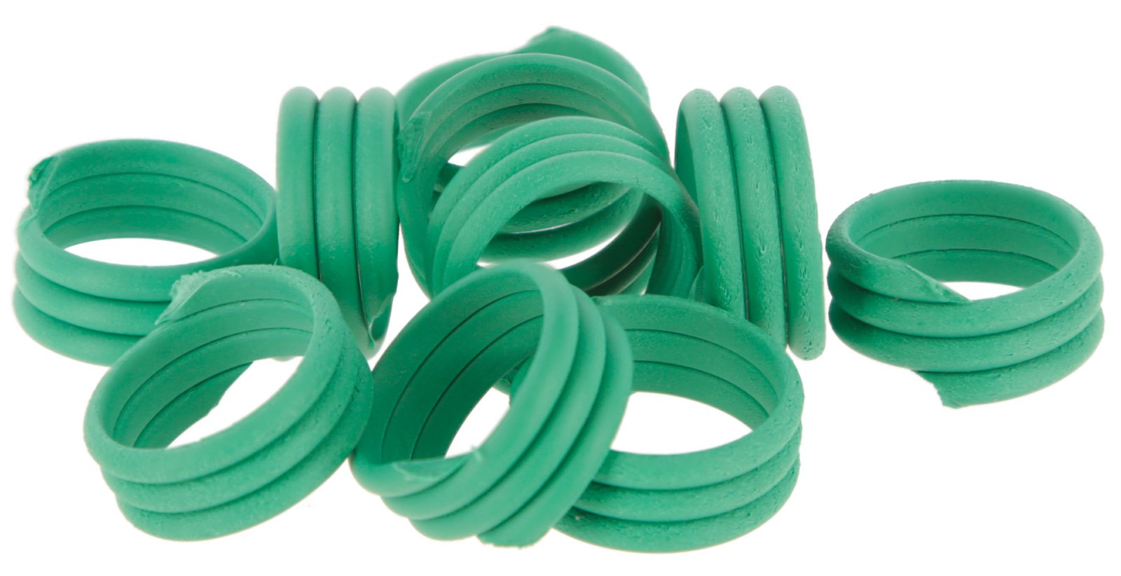 Спиральный браслет для птицы, 10 мм, зелёный, 100 шт., Kerbl