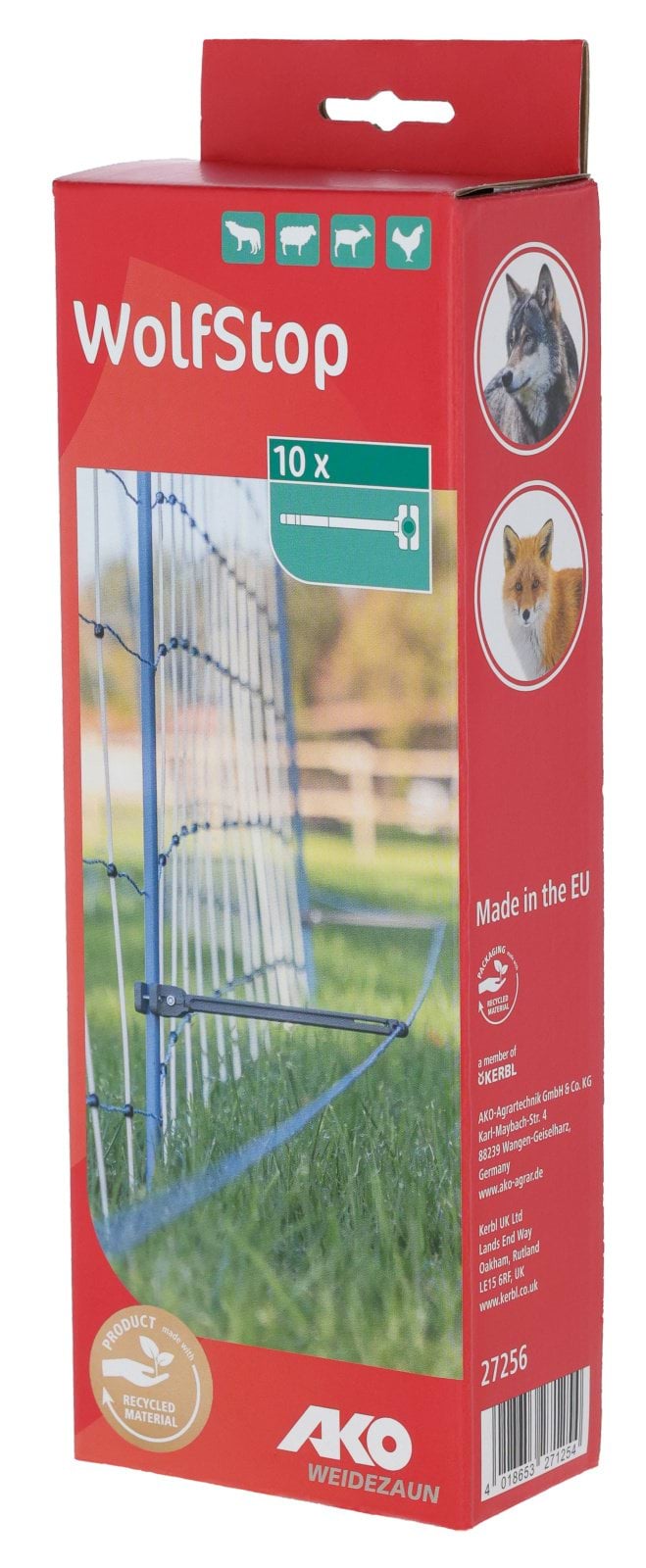 Комплект для электросеток WolfStop, 10 шт, Kerbl