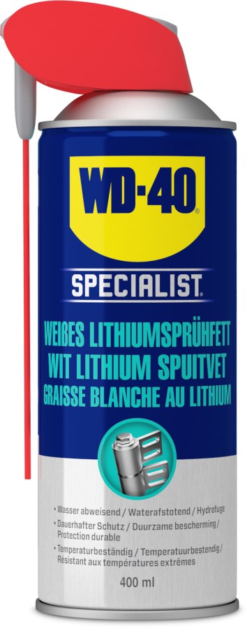 WD-40, белая литиевая смазка-спрей 400 мл, Kerbl