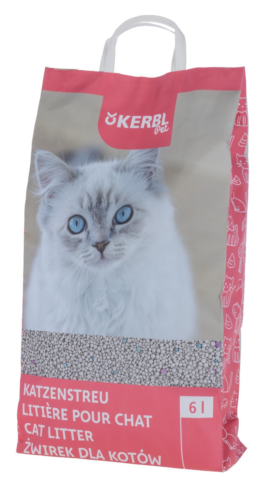 Наполнитель для кошек бентонит, 6 л, Kerbl