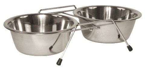 Підставка з 2 мисками, 2 x 450 мл, чорна, Kerbl