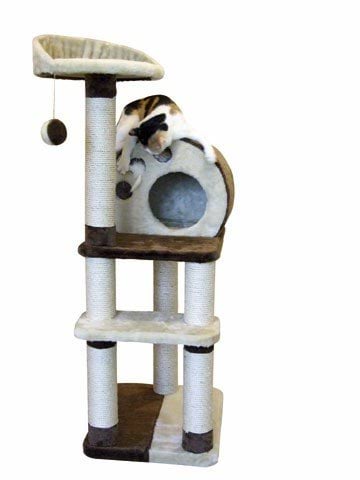 Дряпка для кота Planet X, 50 х 40 х 127 см, коричнево-бежева, Kerbl