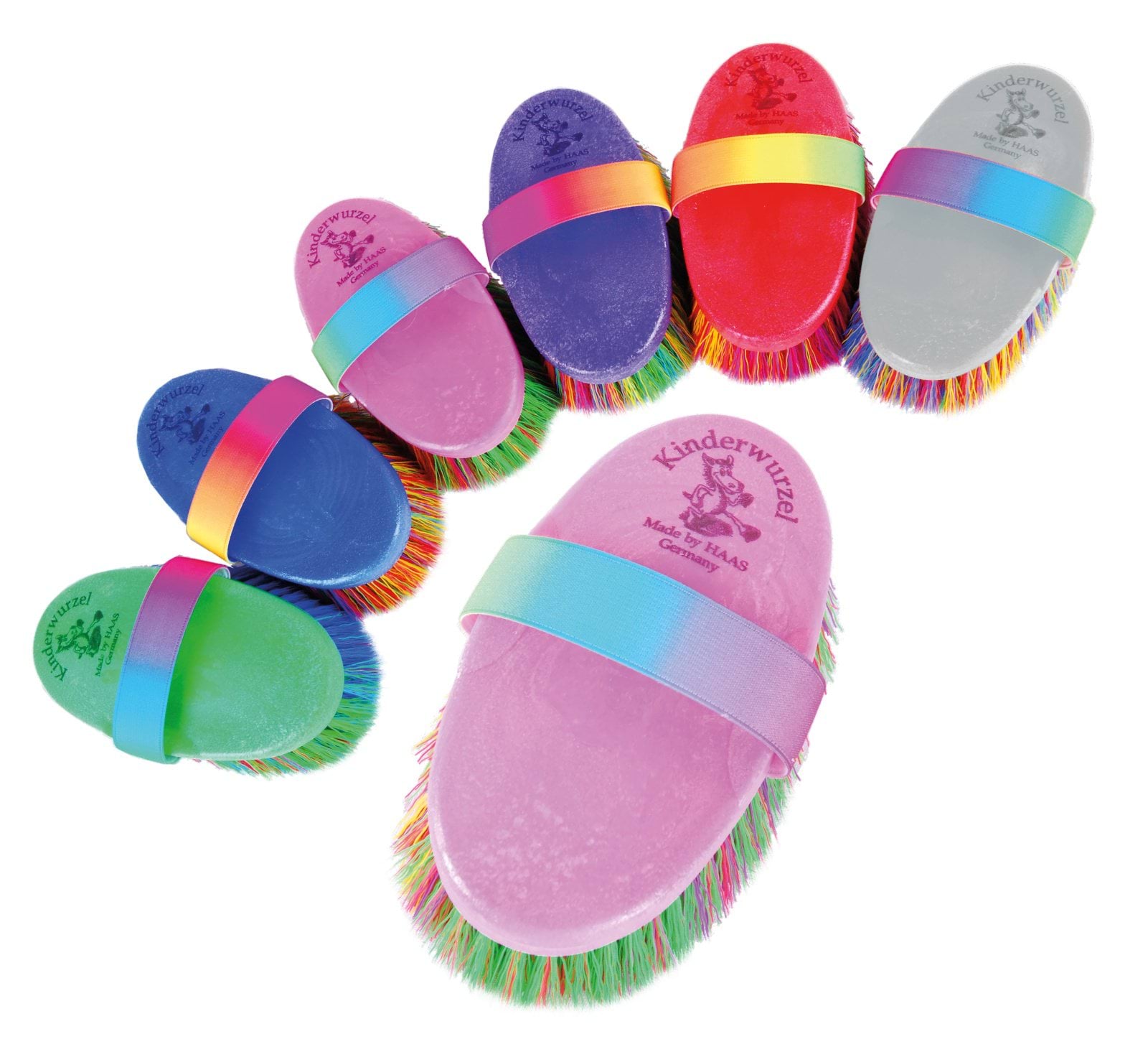 Щітка для шерсті та гриви Kinder Wurzel, з ремінцем, 15 х 7,5 см, різні кольори, Haas
