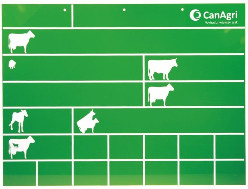 Облікова таблиця для свиней, 40 х 30 см, зелена, Canagri