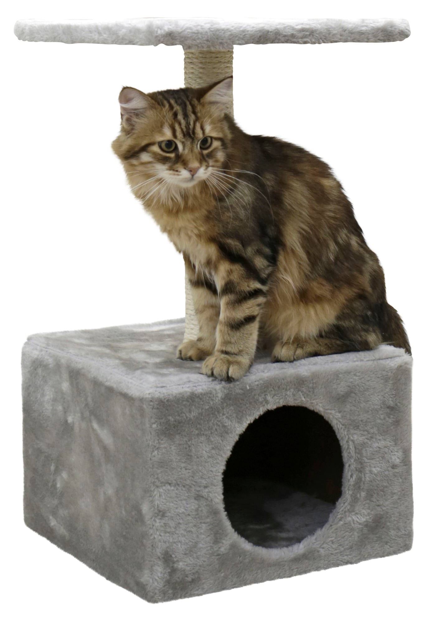 Когтеточка для кота Amethyst, 31 х 31 х 57 см, сіра, Kerbl