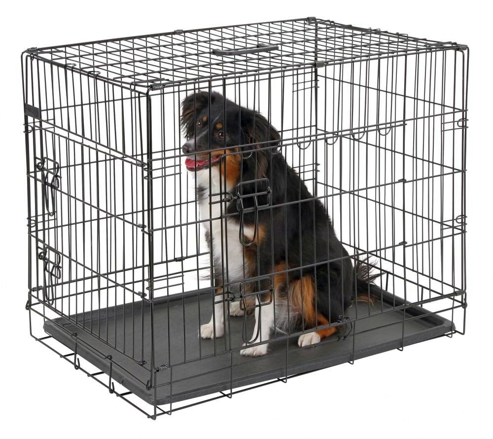Клітка для собак, 76 x 54 x 64 см, 2 двері, чорна, Kerbl