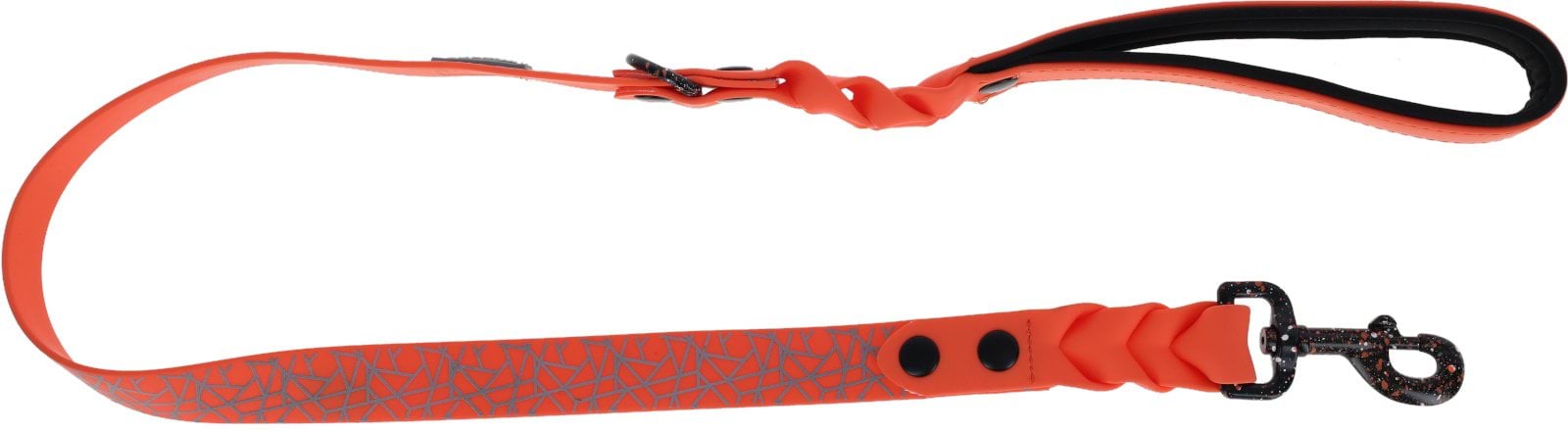 Поводок для собак Puno, 100 см х 25 мм, чорно-оранжевий, Kerbl