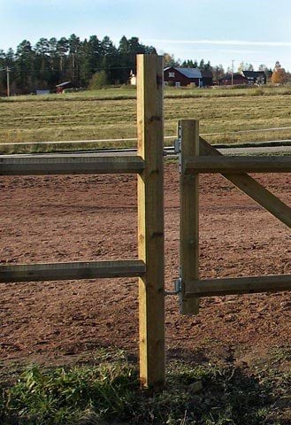Стовпчик для паркану дерев'яний кутовий/воротний Octo Wood, 250 см х 140 мм, Kerbl
