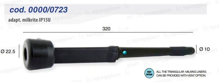 Дійкова гума тип Milkrite IP15U, трикутна, 4 шт, Spaggiari