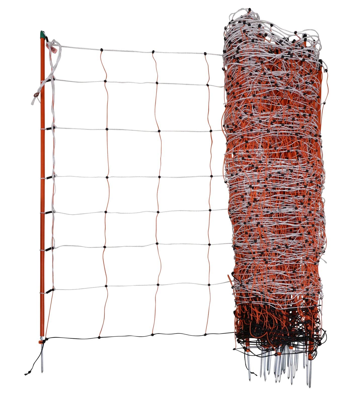 Сітка для овець TopLine Net, 50м х 108 см, одинарний штир, біло-оранжева, Kerbl