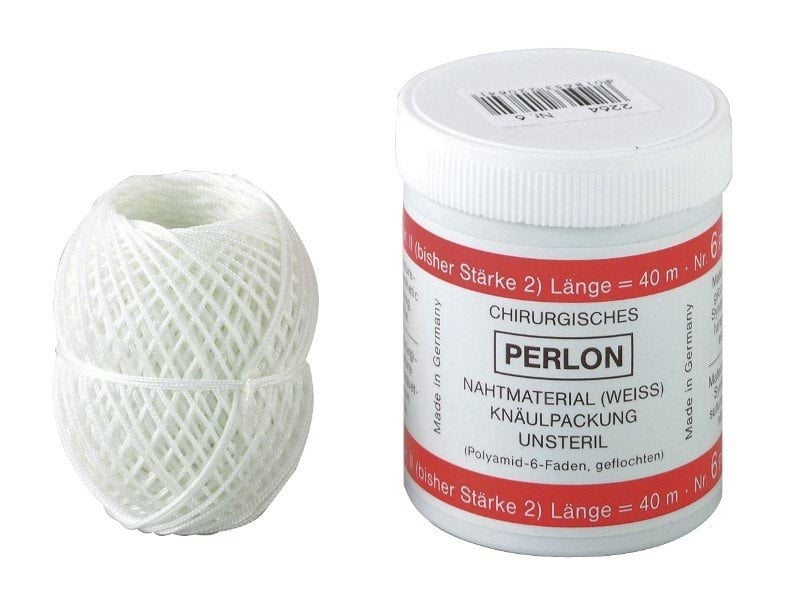 Хірургічна нитка Perlon, для поросят, розмір 2, червоний колір, 40 м, Kerbl