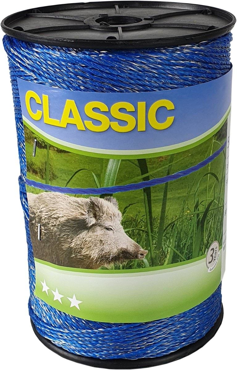 Шнур для електроогорож CLASSIC, 500 м х 2 мм, синій, Kerbl
