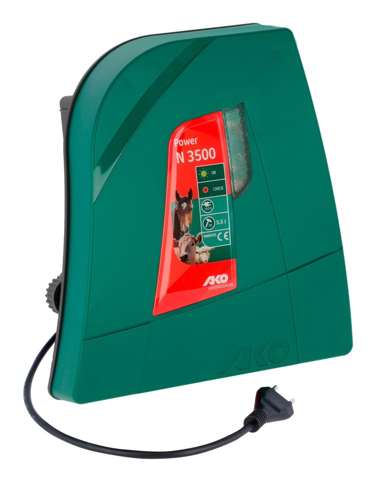 Електризатор мережевий Power N 3500, для коней, ВРХ, овець, кіз і кабанів, 5.5 J, AKO