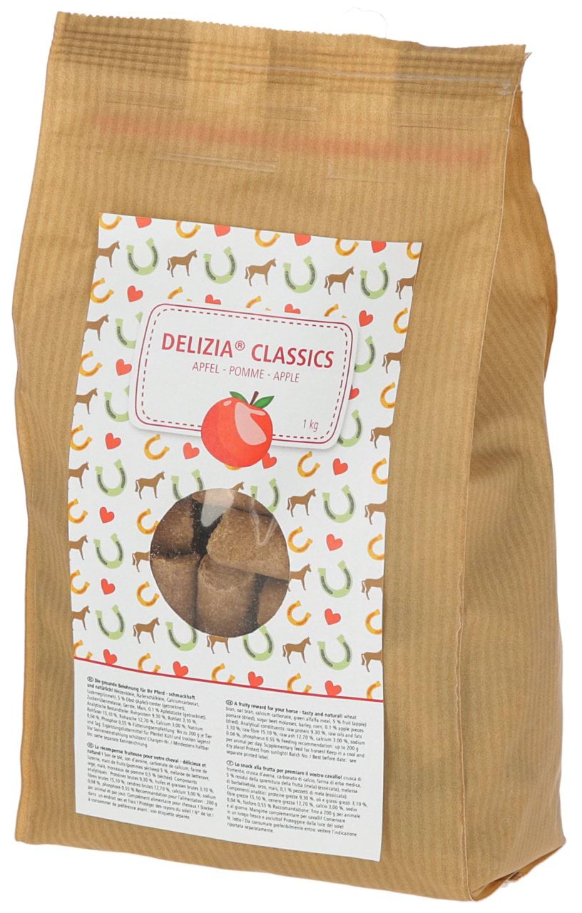 Ласощі для коня Delizia Classic, яблуко, 1 кг