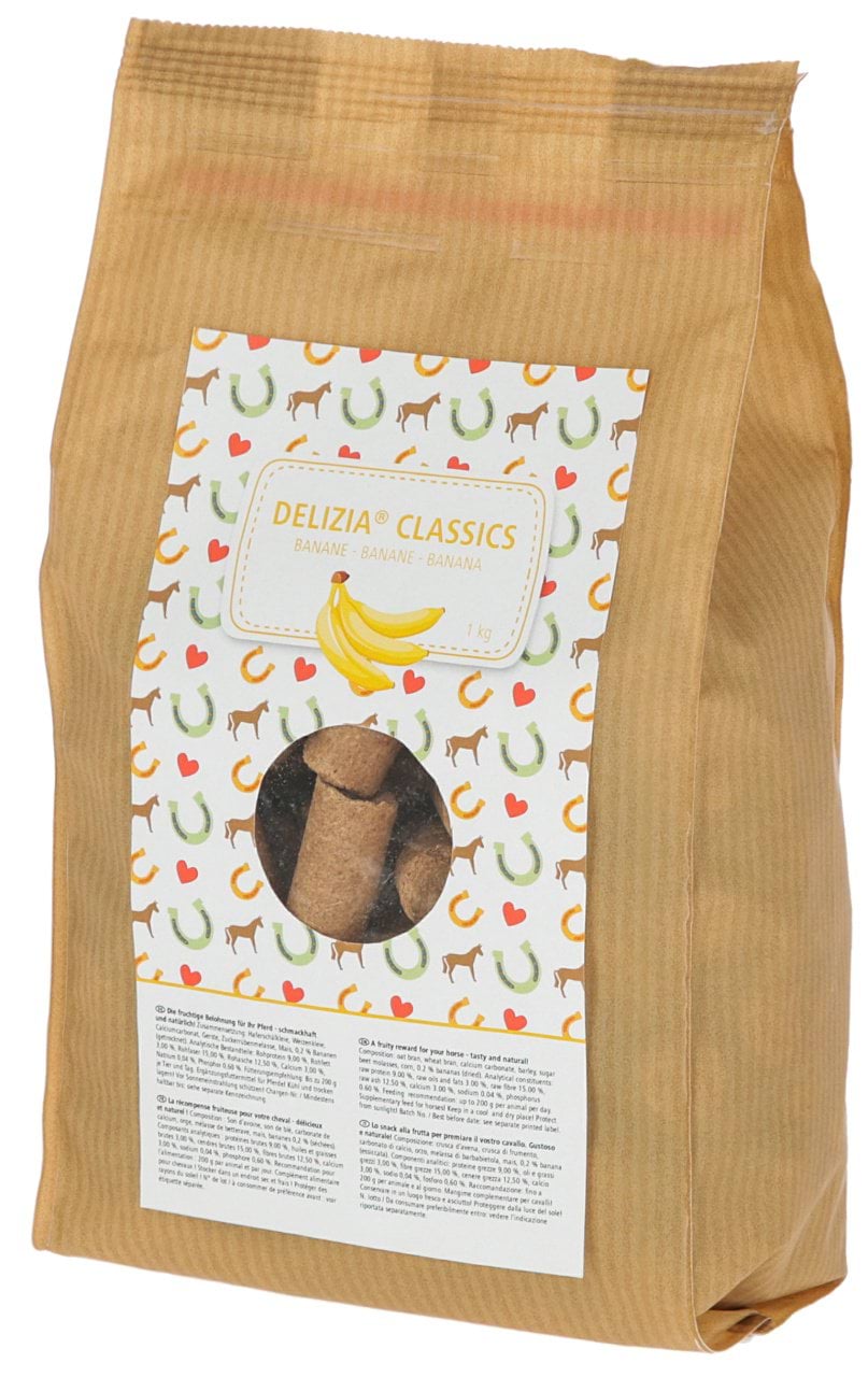 Ласощі для коня Delizia Classic, банан, 1 кг