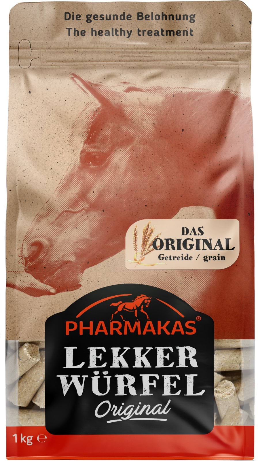 Ласощі для коня Lekkerwurfel, морква, 1 кг, Pharmakas Horse Fitform
