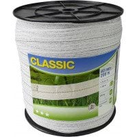 Стрічка для електроогорожі CLASSIC, 200 м х 40 мм, біла, Kerbl