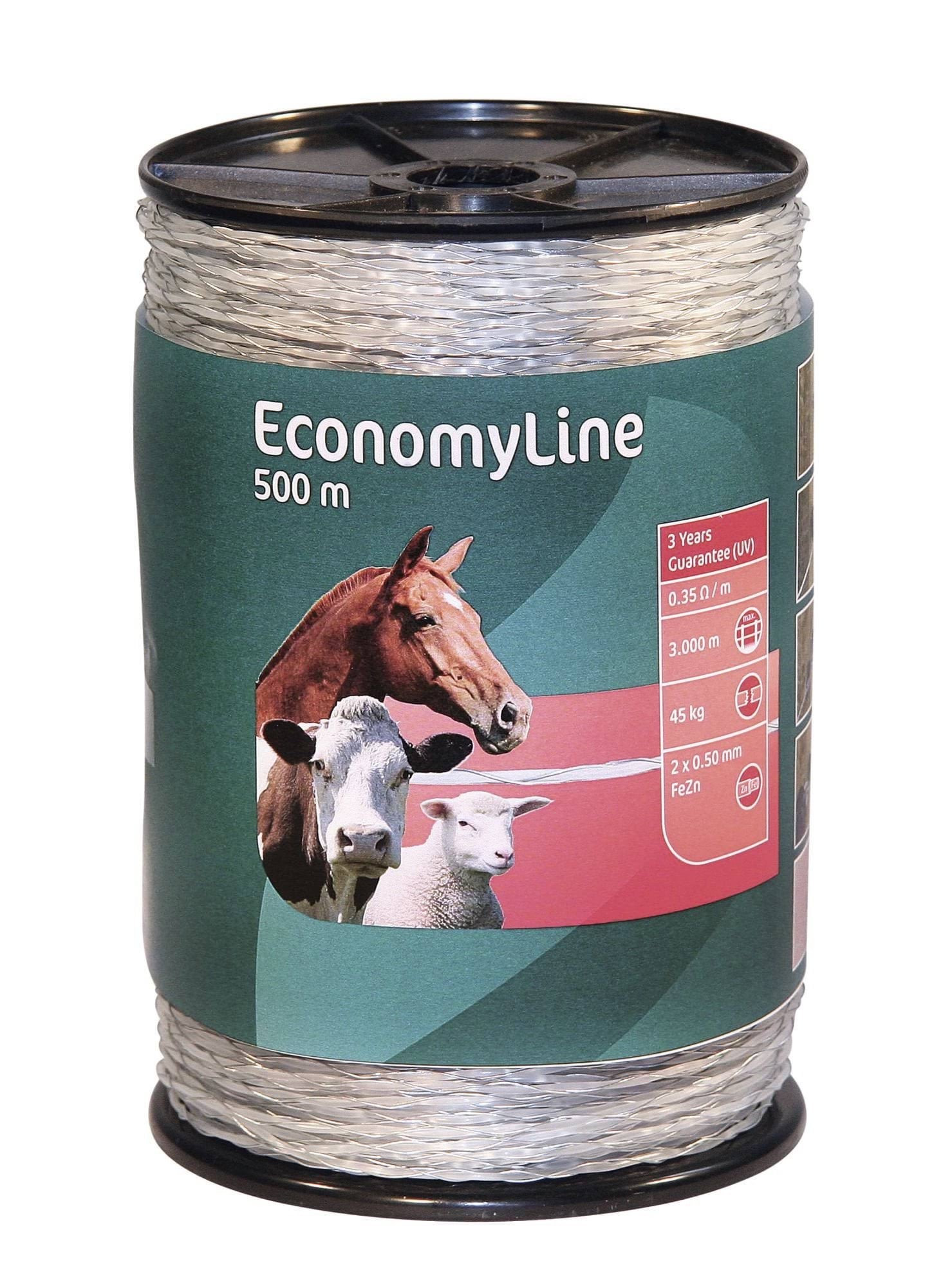 Шнур для електроогорож EconomyLine, 500 м, прозорий, Kerbl