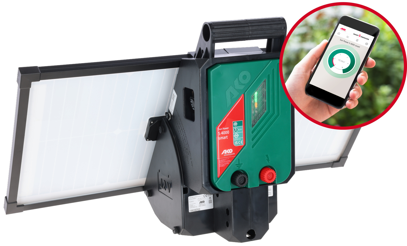 Компактний сонячний електризатор Sun Power S 2400 Smart, для коней, великої рогатої худоби, овець та кіз, 5,5 Дж, Kerbl