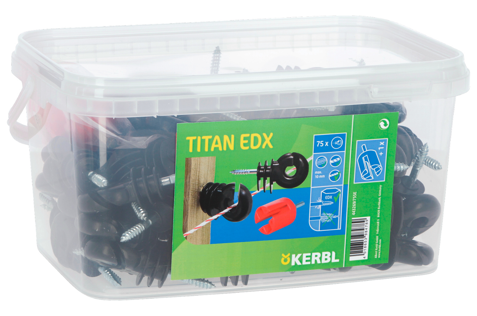 Easy Drill EDX кільцевий ізолятор, 75 шт./відро, з викруткою, Kerbl