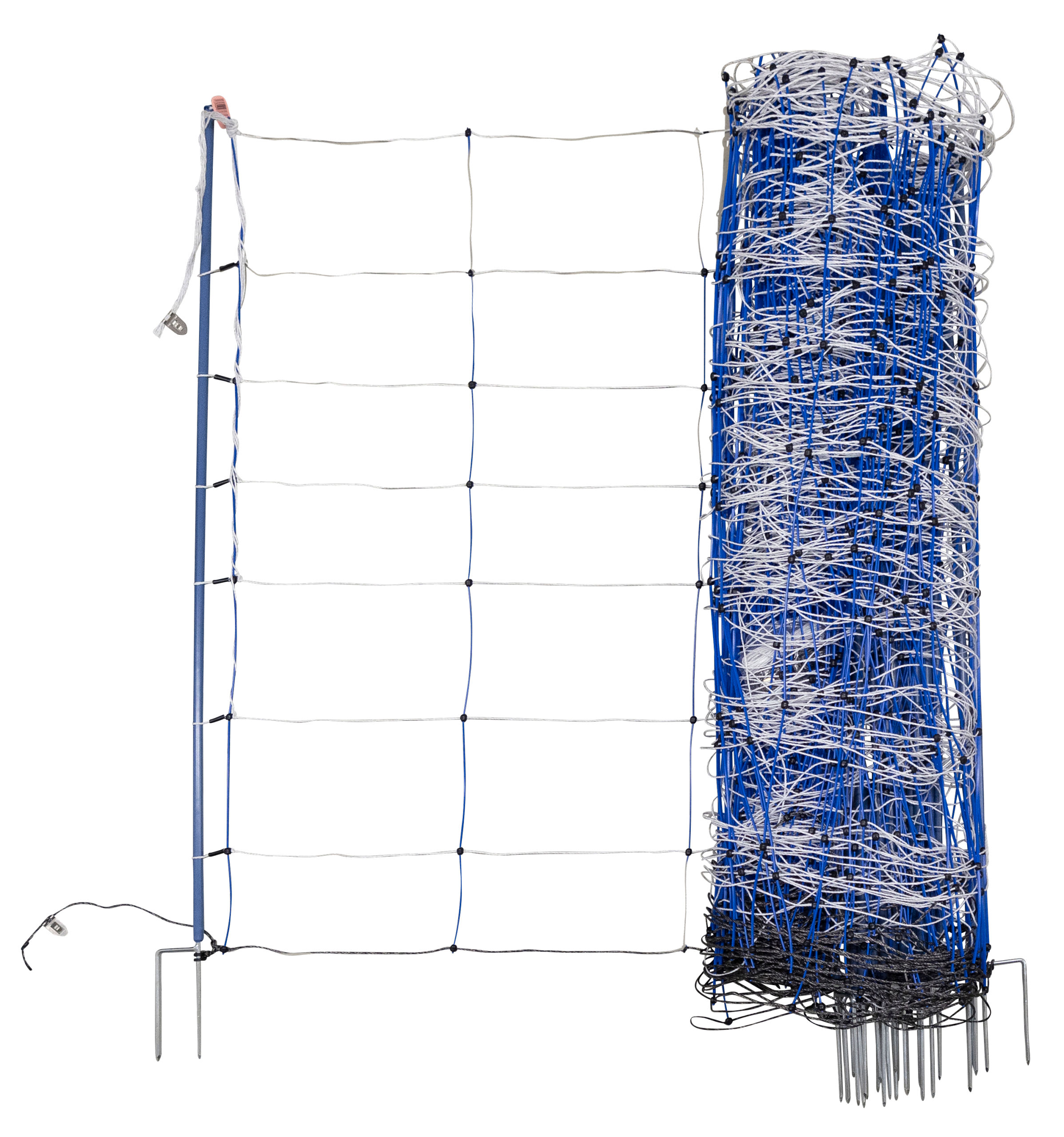 Сітка для овець Titan PremiumPlus, 50 м × 108 см, подвійний шпиль, біло-синя, Kerbl