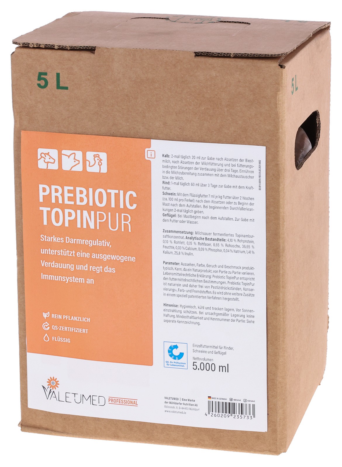 Паста для тварин Topinpur Prebiotic, 5 л, VALETUMED